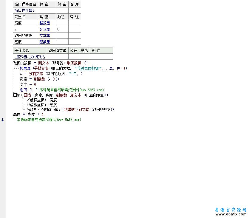 易语言图片动态传输源码
