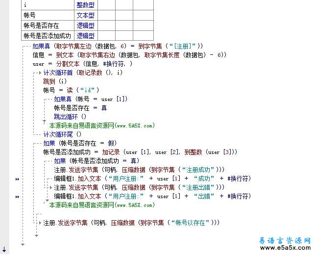易语言EDB联网注册帐号源码