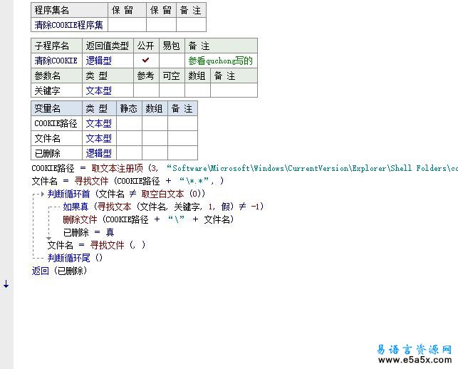 易语言清COOKIE模块模块