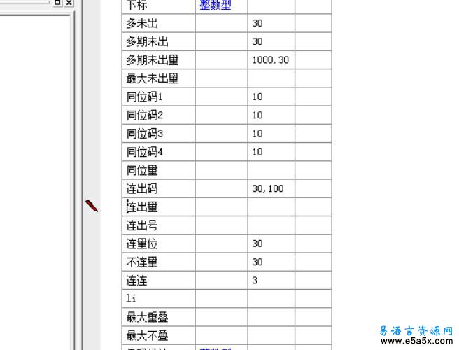 易语言3D号码走势分析